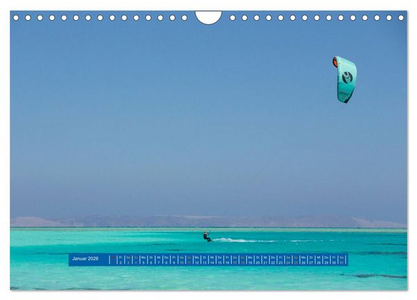 Produktbild: Kite Boarding El Gouna (Wandkalender 2026 DIN A4 quer), CALVENDO Monatskalender