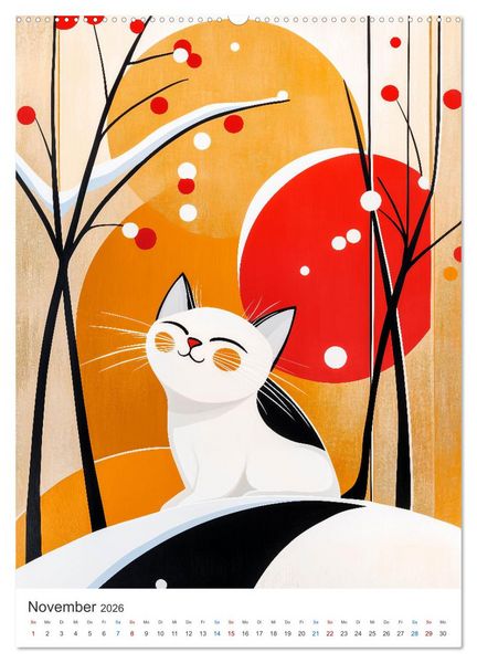 Produktbild: Kunterbunte Katzenbande (hochwertiger Premium Wandkalender 2026 DIN A2 hoch), Kunstdruck in Hochglanz
