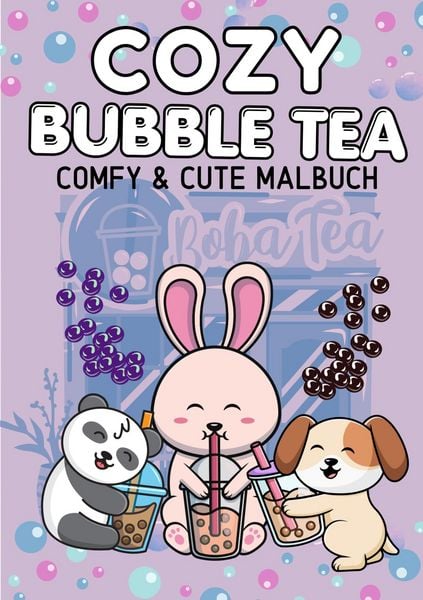 Produktbild: Cozy Malbuch Bubble Tea - S&uuml;&szlig;es Malbuch Cute und Chill Kawaii Tiere Anti-Stress Ausmalbilder