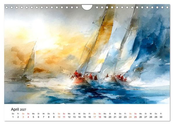 Produktbild: Segeln - Wind Eleganz (Wandkalender 2027 DIN A4 quer), CALVENDO Monatskalender