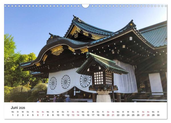 Produktbild: Tokio Kalender mit historischen Tempeln und Schreinen (Wandkalender 2026 DIN A3 quer), CALVENDO Monatskalender