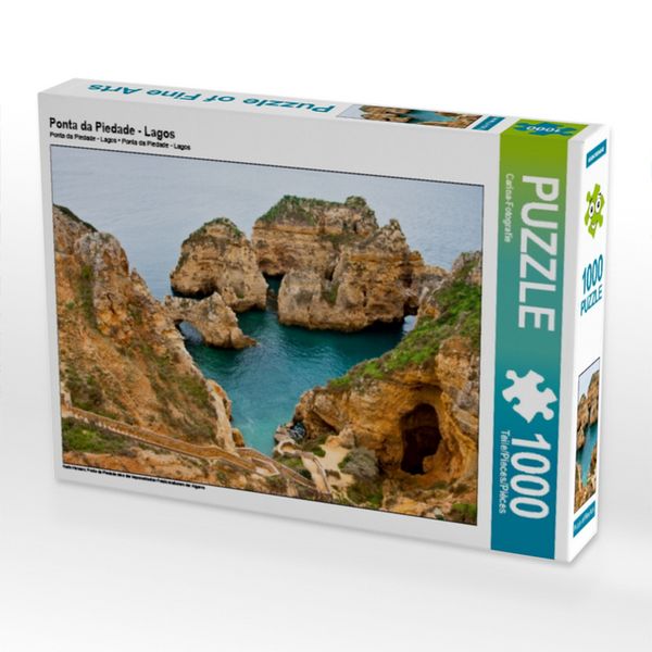 CALVENDO Puzzle Ponta da Piedade - Lagos | 1000 Teile Lege-Größe 64x48cm Foto-Puzzle für glückliche Stunden
