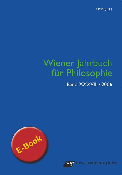 Produktbild: Wiener Jahrbuch f&uuml;r Philosophie 2006