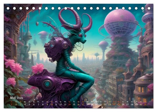 Produktbild: unm&ouml;gliche Traumwelten (Tischkalender 2026 DIN A5 quer), CALVENDO Monatskalender