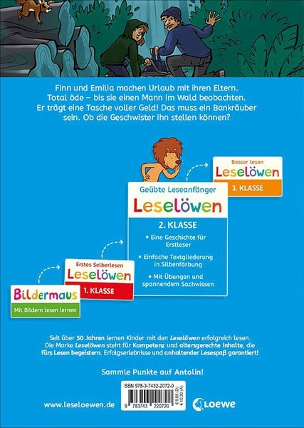 Produktbild: Lesel&ouml;wen 2. Klasse - Das Versteck der Bankr&auml;uber