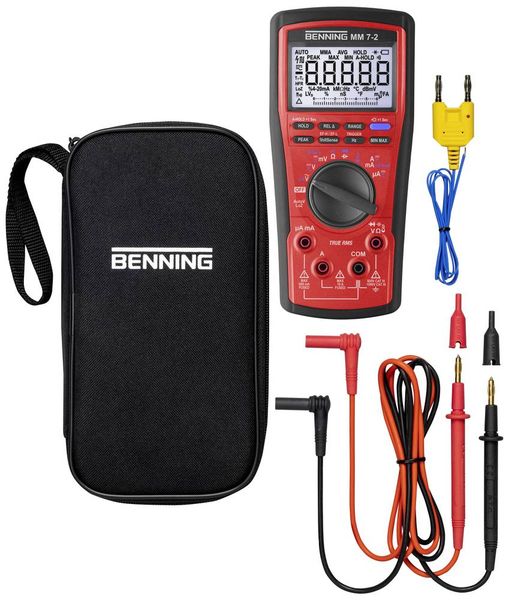 Produktbild: Benning MM 7-2 Hand-Multimeter digital LoZ CAT III 1000 V, CAT IV 600 V Anzeige (Counts): 60000
