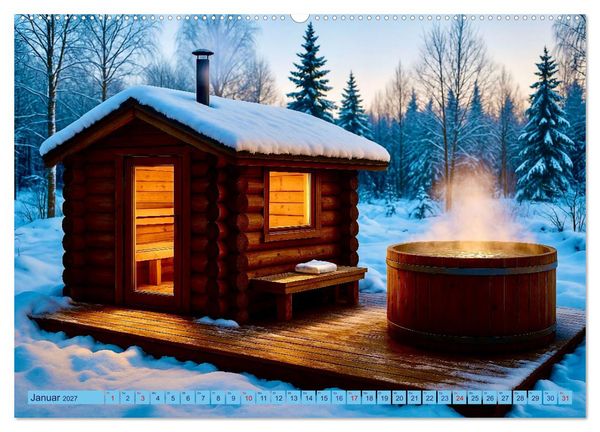 Produktbild: Saunalandschaften (Wandkalender 2027 DIN A2 quer), CALVENDO Monatskalender