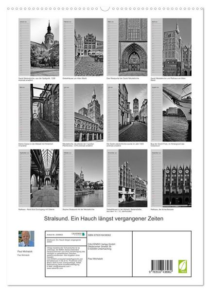 Produktbild: Stralsund. Ein Hauch l&auml;ngst vergangener Zeiten (hochwertiger Premium Wandkalender 2026 DIN A2 hoch), Kunstdruck in Hochglanz