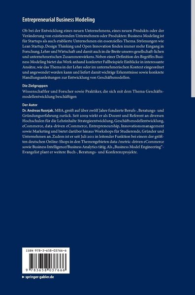 Produktbild: Entrepreneurial Business Modeling