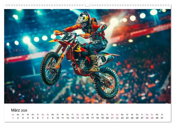 Produktbild: Motocross Erlebnisse (Wandkalender 2026 DIN A2 quer), CALVENDO Monatskalender