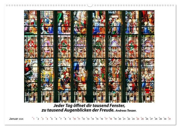 Produktbild: Fenster Gedanken (hochwertiger Premium Wandkalender 2026 DIN A2 quer), Kunstdruck in Hochglanz