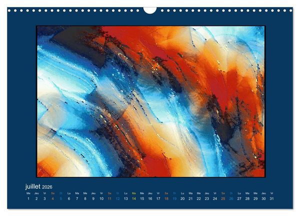 Produktbild: L'&acirc;me sauvage de l'abstrait (Calendrier mural 2026 DIN A3 vertical), CALVENDO calendrier mensuel