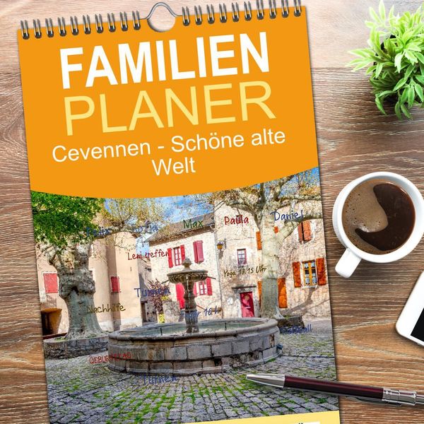 Produktbild: Familienplaner 2026 - Cevennen - Sch&ouml;ne alte Welt mit 5 Spalten (Wandkalender, 21 x 45 cm) CALVENDO