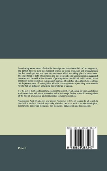 Produktbild: Arachidonic Acid Metabolism and Tumor Promotion