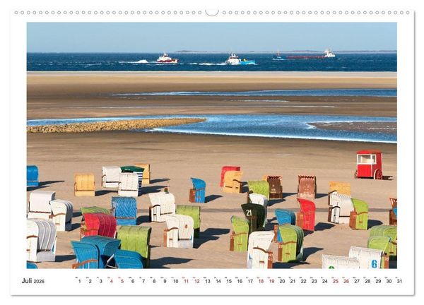 Produktbild: Wir fahren nach Borkum (Wandkalender 2026 DIN A2 quer), CALVENDO Monatskalender