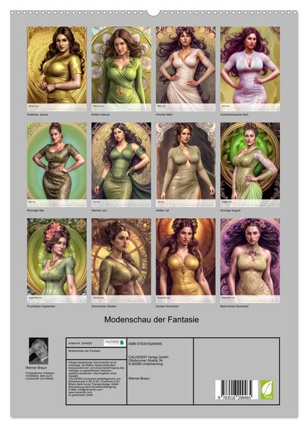 Produktbild: Modenschau der Fantasie (hochwertiger Premium Wandkalender 2026 DIN A2 hoch), Kunstdruck in Hochglanz
