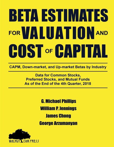 Produktbild: Beta Estimates for Valuation and Cost of Capital, As of the End of 4th Quarter, 2018