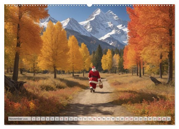 Produktbild: Durch das Jahr mit dem Weihnachtsmann (Wandkalender 2026 DIN A2 quer), CALVENDO Monatskalender