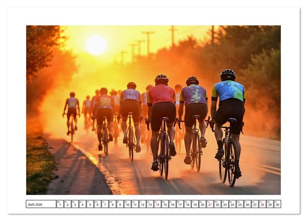 Produktbild: Kilometerkiller - Rennrad-Power im Jahresverlauf (Wandkalender 2026 DIN A4 quer), CALVENDO Monatskalender