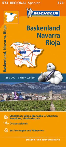 Michelin Baskenland, Navarra, Rioja. Straßen- und Tourismuskarte 1:250.000