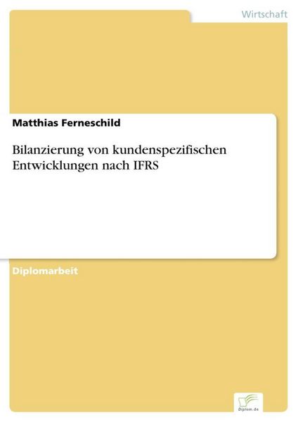 Produktbild: Bilanzierung von kundenspezifischen Entwicklungen nach IFRS