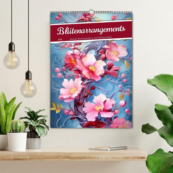 Produktbild: Bl&uuml;tenarrangements (Wandkalender 2026 DIN A2 hoch), CALVENDO Monatskalender