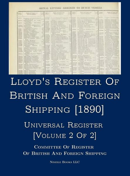 Produktbild: Lloyd's Register of British and Foreign Shipping [1890]