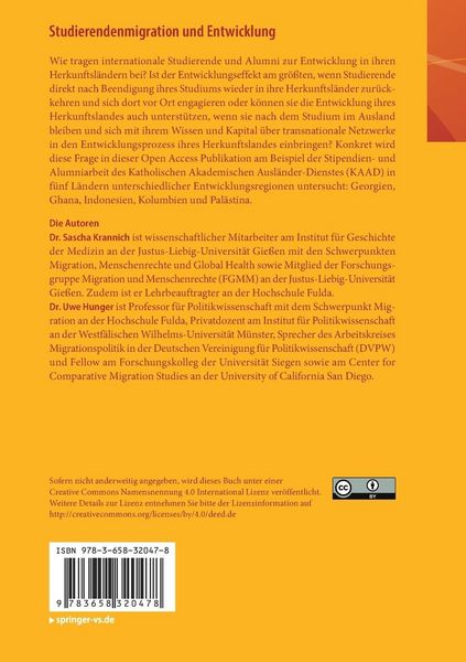 Produktbild: Studierendenmigration und Entwicklung