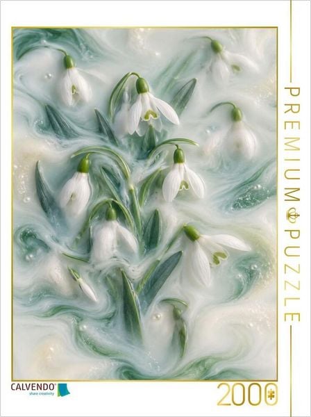 CALVENDO Puzzle Schneeglöckchen in Milch | 2000 Teile Lege-Größe 90 × 67 cm Foto-Puzzle für glückliche Stunden