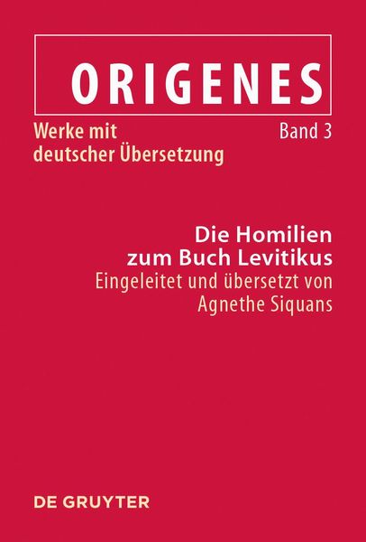 Produktbild: Die Homilien zum Buch Levitikus