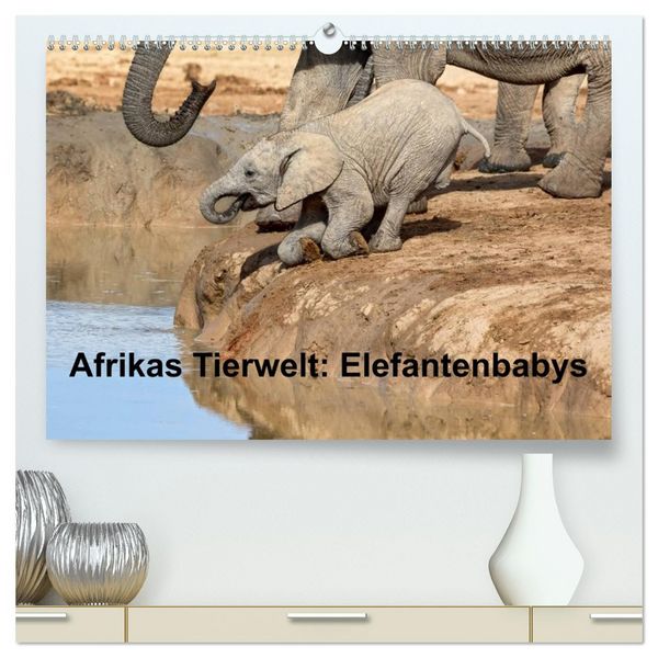 Produktbild: Afrikas Tierwelt: Elefantenbabys (hochwertiger Premium Wandkalender 2026 DIN A2 quer), Kunstdruck in Hochglanz