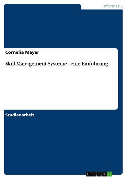 Produktbild: Skill-Management-Systeme - eine Einf&uuml;hrung
