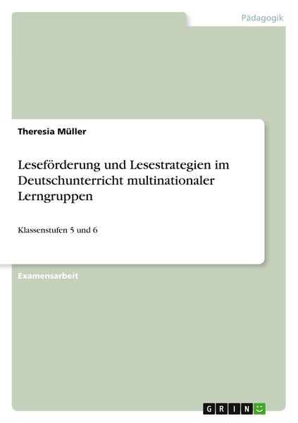 Produktbild: Lesef&ouml;rderung und Lesestrategien im Deutschunterricht multinationaler Lerngruppen