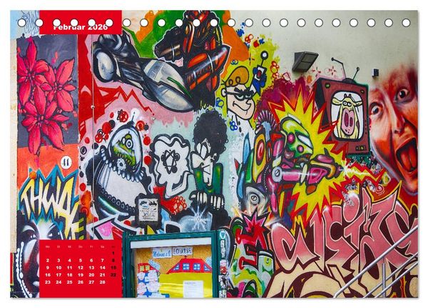 Produktbild: Graffiti (Tischkalender 2026 DIN A5 quer), CALVENDO Monatskalender