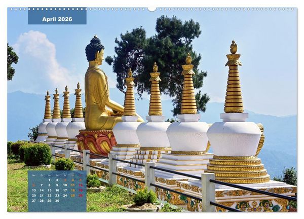 Produktbild: Sikkim &ndash; Buddhistisches Kleinod im Himalaya (hochwertiger Premium Wandkalender 2026 DIN A2 quer), Kunstdruck in Hochglanz