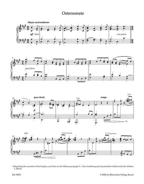 Produktbild: Ostersonate f&uuml;r Klavier
