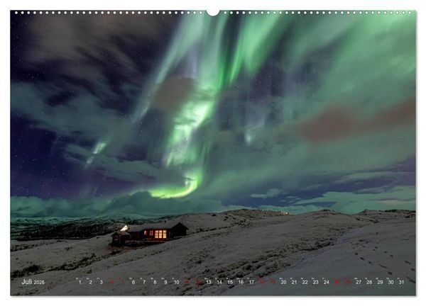 Produktbild: Aurora Borealis - Lichter des Nordens (hochwertiger Premium Wandkalender 2026 DIN A2 quer), Kunstdruck in Hochglanz