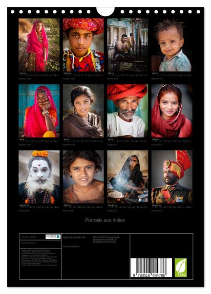 Produktbild: Portraits aus Indien (Wandkalender 2026 DIN A4 hoch), CALVENDO Monatskalender