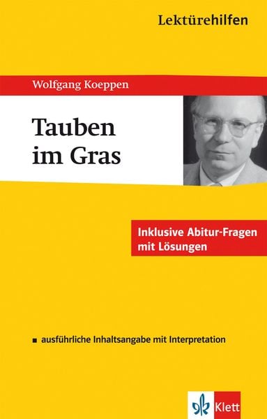 Produktbild: Lekt&uuml;rehilfen Wolfgang Koeppen 'Tauben im Gras'