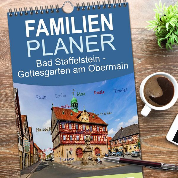 Produktbild: Familienplaner 2026 - Bad Staffelstein - Gottesgarten am Obermain mit 5 Spalten (Wandkalender, 21 x 45 cm) CALVENDO