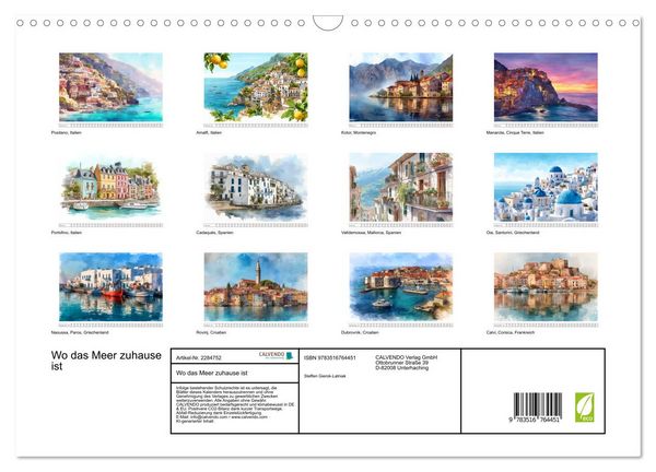 Produktbild: Wo das Meer zuhause ist (Wandkalender 2027 DIN A3 quer), CALVENDO Monatskalender