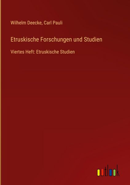 Produktbild: Etruskische Forschungen und Studien