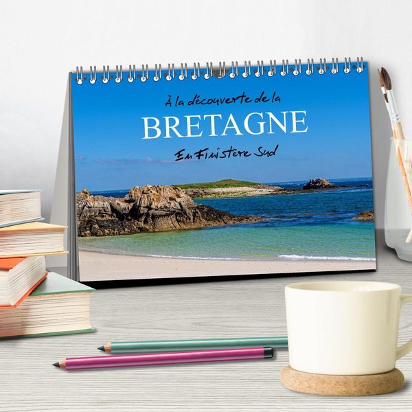 Produktbild: &Agrave; la d&eacute;couverte de la Bretagne - En Finist&egrave;re Sud (Calendrier de bureau 2026 DIN A5 vertical), CALVENDO calendrier mensuel