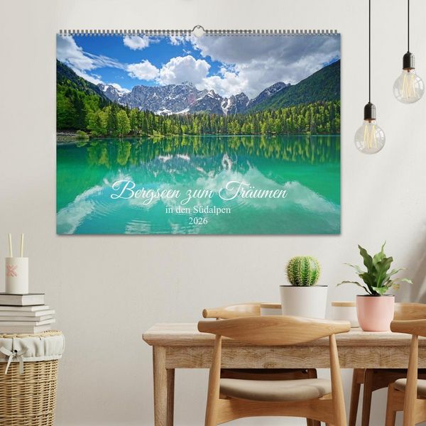 Produktbild: Bergseen zum Tr&auml;umen (Wandkalender 2026 DIN A2 quer), CALVENDO Monatskalender