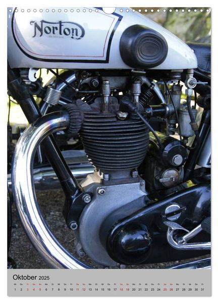 Produktbild: Motorrad Oldtimer - Motoransichten (Wandkalender 2025 DIN A3 hoch), CALVENDO Monatskalender