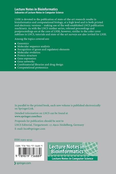 Produktbild: Advanced Intelligent Computing in Bioinformatics