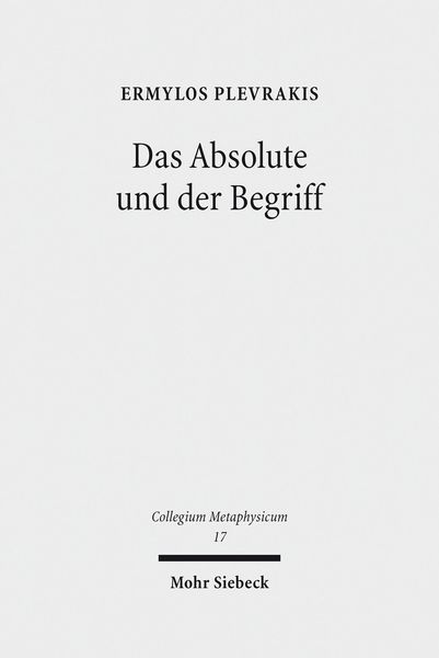Produktbild: Das Absolute und der Begriff