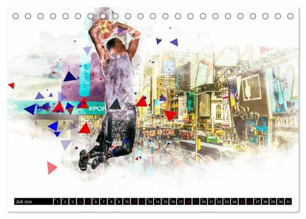 Produktbild: Basketball Art (Tischkalender 2026 DIN A5 quer), CALVENDO Monatskalender