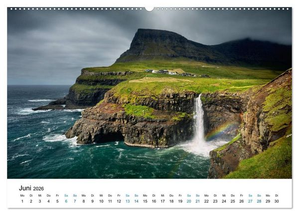 Produktbild: F&auml;r&ouml;er - Archipel im Nordmeer (Wandkalender 2026 DIN A2 quer), CALVENDO Monatskalender