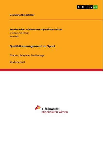 Produktbild: Qualit&auml;tsmanagement im Sport